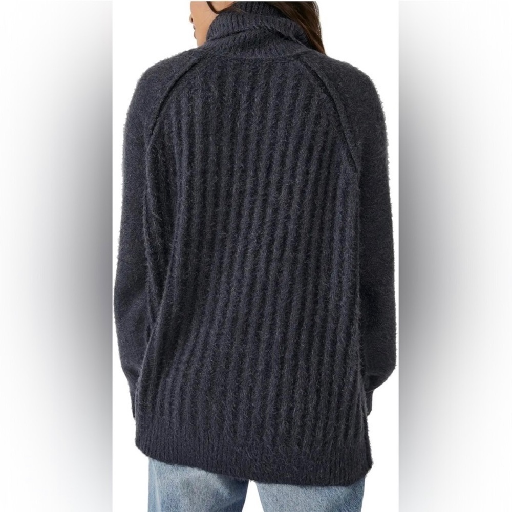 FREE PEOPLE BIG CITY TURTLENECK Grey SWEATER Size S - Picture 5 of 15